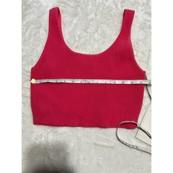 Cozi Knit Tank crop top pink Size L NWT Originally - Picture 4 of 4